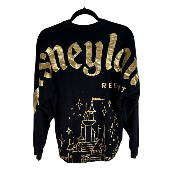 Disney Tops - Disney Black & Gold Disneyland Parks Long Sleeve Spirit Jersey Size XS